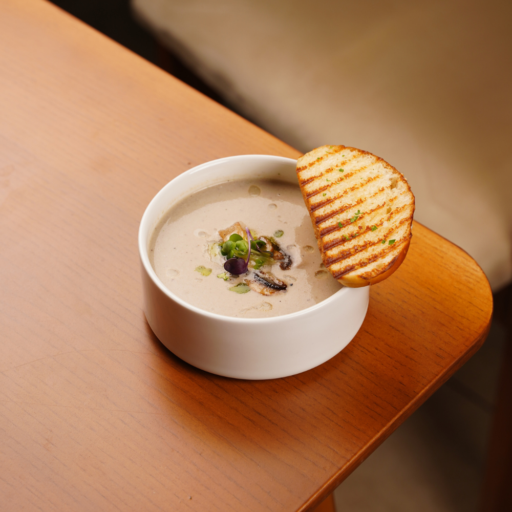 CREAM OF MUSHROOM AND THYME SOUP